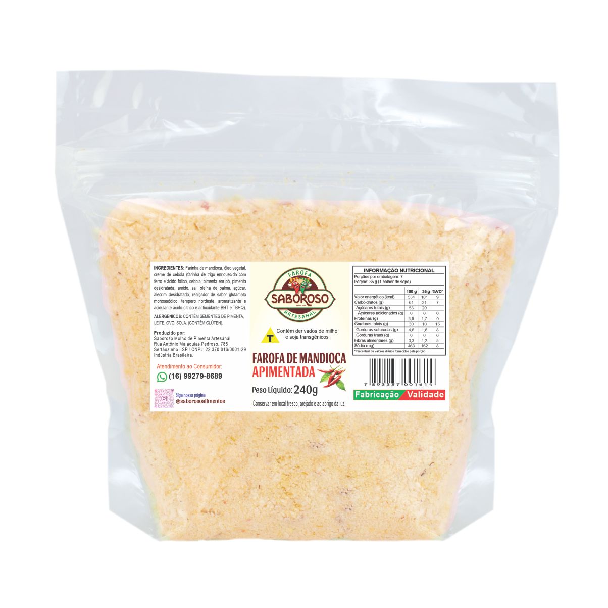 Farofa de Mandioca Apimentada 240g